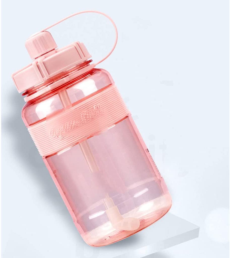 Bottiglia Acqua Bottiglia Appassionati di attività All'aperto Borracce Sportive con Cinghie Regolabili, Borracce A Prova di Perdite con Cannucce, 1500ml/50oz Borracce Borraccia Sportiva