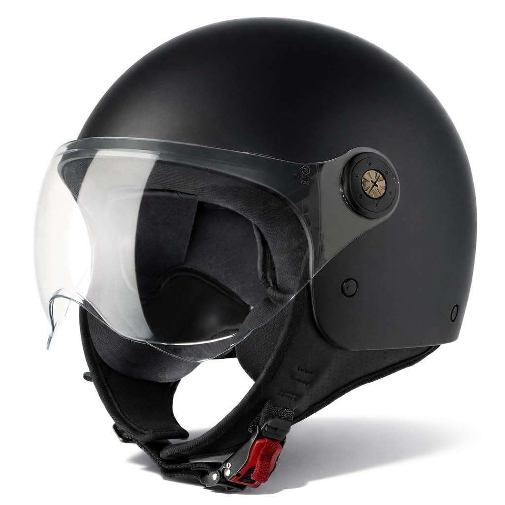 VINZ Duoro Roller Helm Jet Helm Mopedhelm Herren Damen XS-XXL Jethelm Visier ECE 22.06 Zertifiziert Motorradhelm