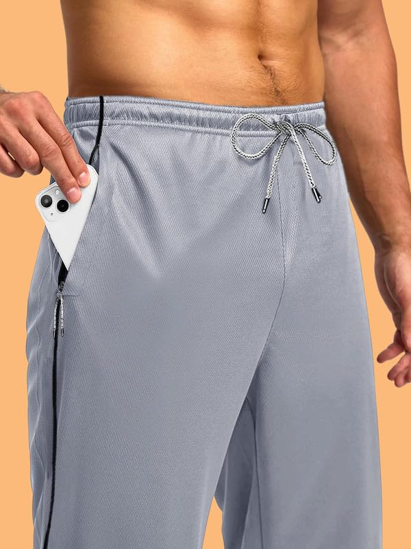 Image of Pinkmint Men's Spandex Track Pant ll Stylish Regular Fit Track with Side Zip Pocket ll Gym Wear ll Yoga ll Sports (Pack of 1 | Available in Plus Size)