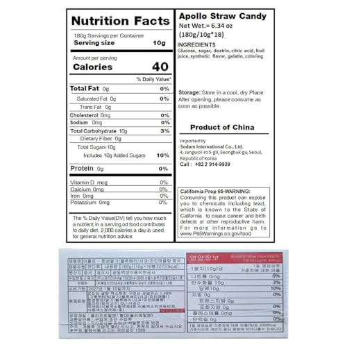 Sookwang Apollo K-Snack Caramelos Coreanos Variados 180g miniatura 2