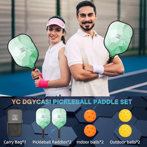Image of YC DGYCASI Pickleball Paddles Set of 2 USAPA Approved Pickleball Set 2026