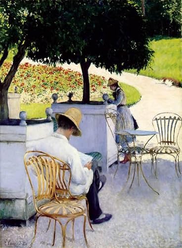 Pintura sobre lienzo Arancio de Gustave Caillebotte, cuadro impresionista de salón de 60x90cm
