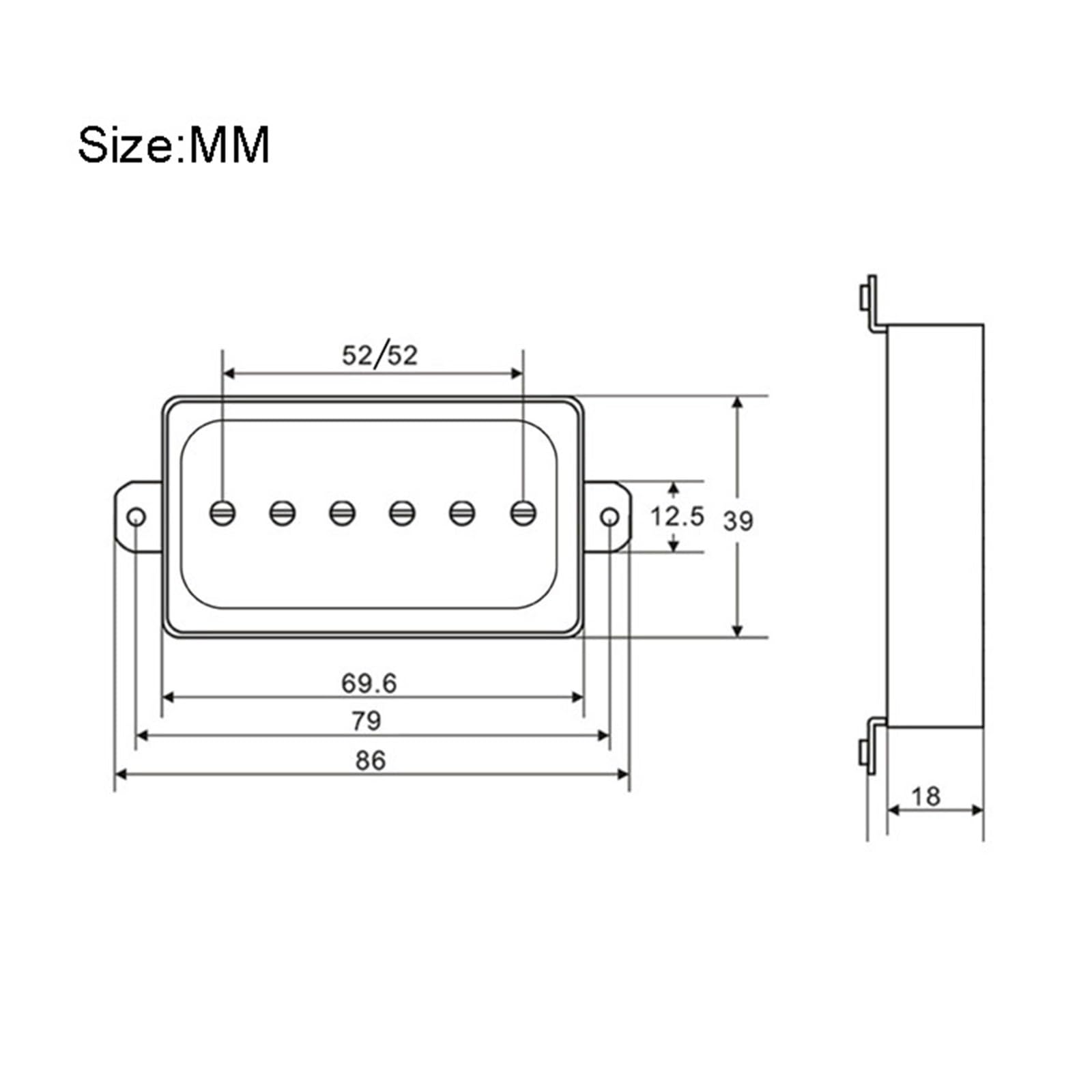 Przetworniki Gitarowe Przetworniki Do Gitary Akustyczno Elektrycznej Single Coil Akcesoria Do Instrumentów Sześciostrunowych(Black 2,BRIDGE)