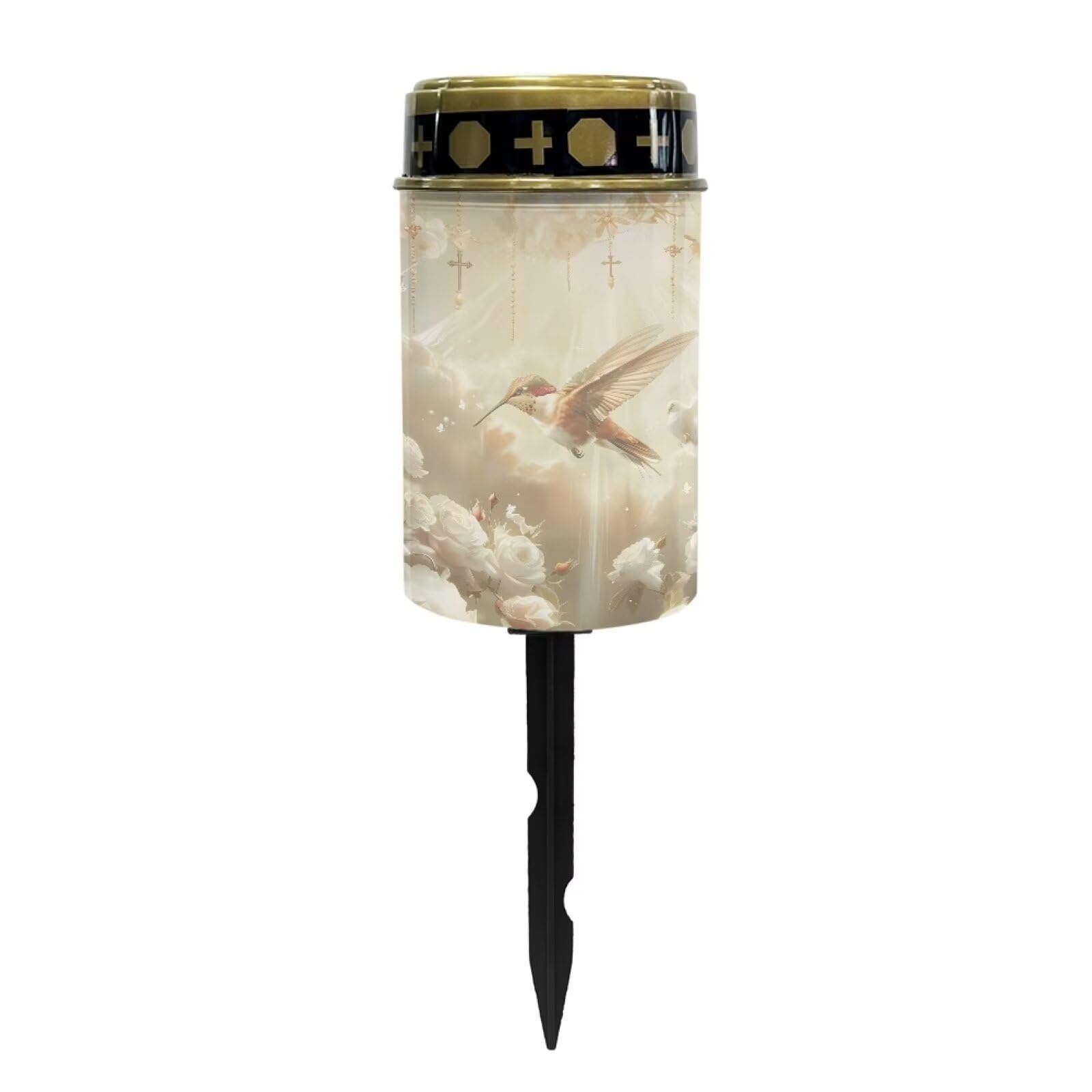 Hummingbird Solar Garden Lights Cemetery Solar Lights Flameless Lamp Led Electronic Candles Outdoor Grave Decoration
