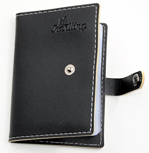 Karlling Slim Minimalist Soft Leather Mini Case Holder Organizer Wallet For 20 Credit Card(Black)