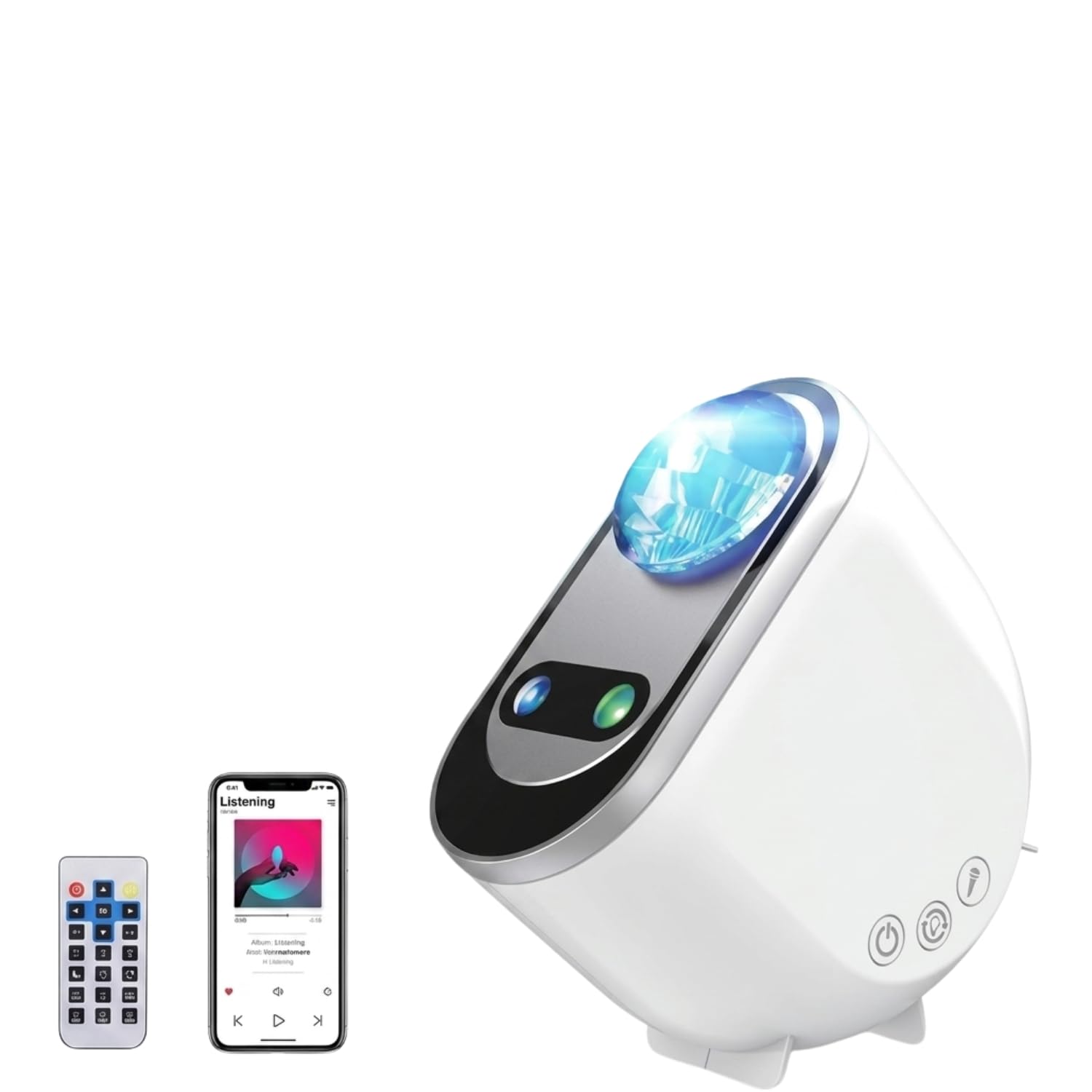 SHOPOGENIX Galaxy Star Projector Night Light with Bluetooth Speaker & Remote Control | Aurora LED Sky Projection Lamp for Bedroom, Home Theatre, Party & Kids Room Decor-image-32