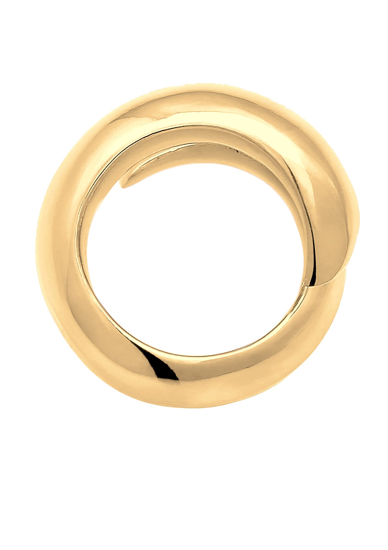 Nenalina Ring Silber 925 Damen vergoldet Silberring Damenring polierte | Oberfläche Gold Wickelring 54 - 60