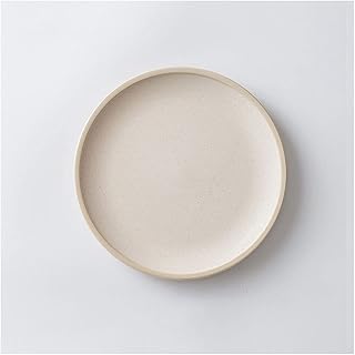 Dinner Plates Ceramic Dinner Plates 10inch Dessert Plates Set for Salad Pasta Steak and Appetizer Serving Plates Kitchen Porcelain Dishes (Beige 8.23Inch)