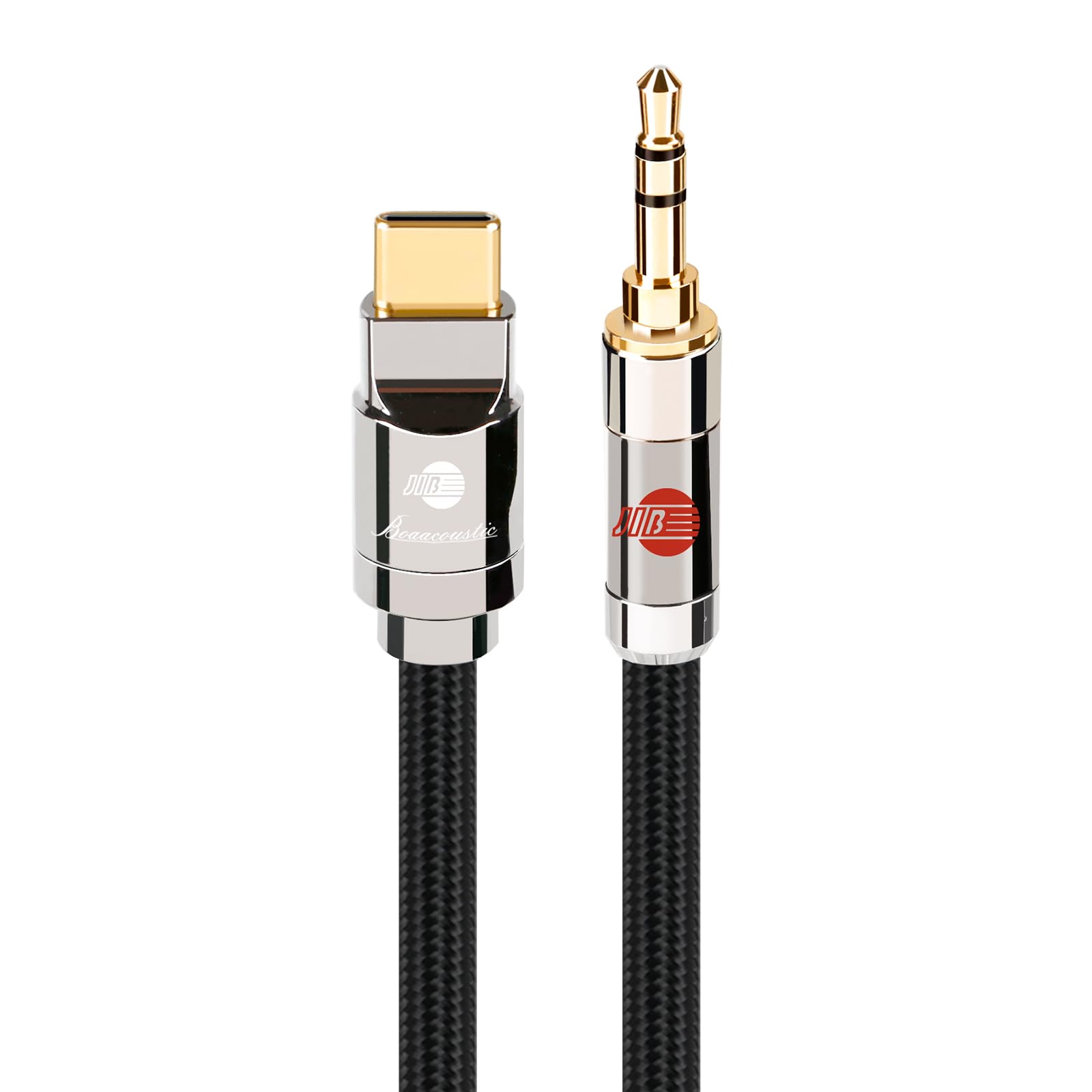 BOAACOUSTIC JIB Cavo USB C a 3.5mm jack Cable Adattatore Aux USB C to 3.5mm Audio Cavo Cuffia Stereo Auto Compatibile con iPhone 16 Pro Max/15 Pro Max Plus, Huawei P40/P30, Pixel 2M