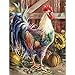 DIY 5D Diamond Painting by Numbers Kits, Rooster Sunflower, Chicken Flower, Full Drill Rhinestones Paint with Diamonds Crystal Diamond Art (Chicken)