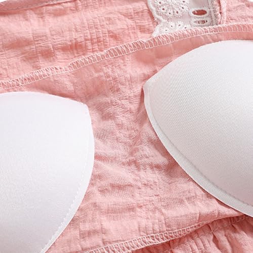 Girl's Cotton Lace Dresses Lightweight Ruffle Short Sleeve Princess Dress Summer Cute Flowy Mini Dresses 3-16 Years3