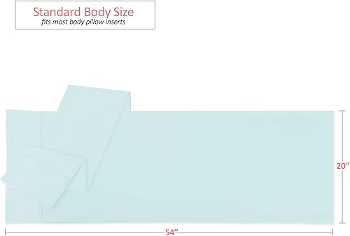 Miniatura 10 de Funda de almohada de microfibra cepillada doble y calidad superior Nestl Bedding, hipoalergénica, de 20 x 54 pulgadas, fundas de almohada