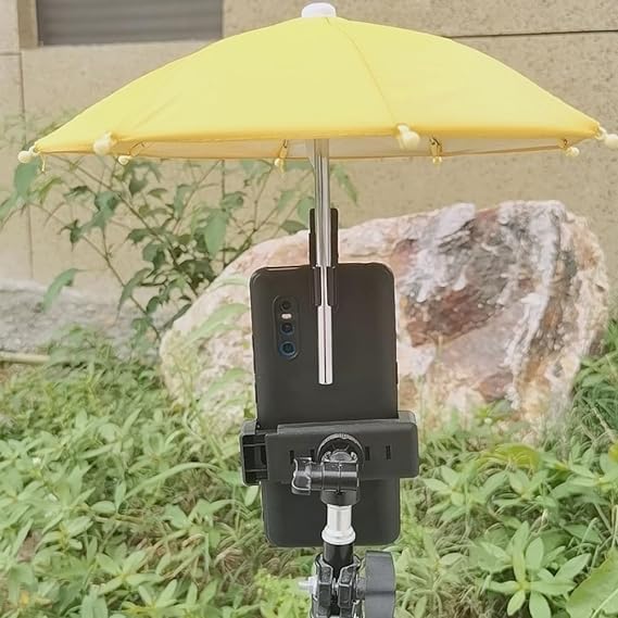 Condition photo showing Good Condition for Phone Umbrella, 2024New UV Protection Phone Umbrella for Sun,Universal Adjustable Suction Cup Phone Stand Umbrella for Phone,Sun Shade Cover Cell Phone Umbrella Sun Shade Yellow