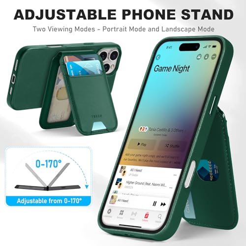 Funda iPhone 16 Pro Max de cuero PU premium con costuras reforzadas 4