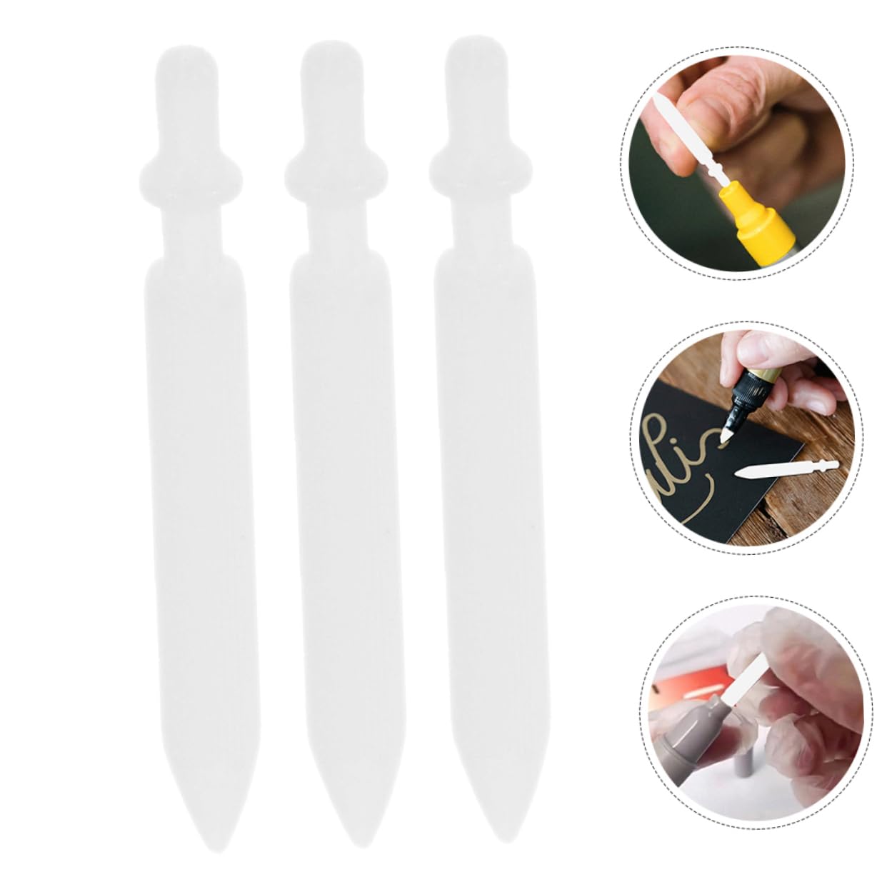 Tofficu 30pcs Fine Point Paint Marker Replacement Pen Tips Nibs for Acrylic Pens