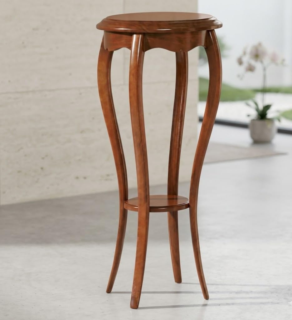 Brown Wooden Plant Stand Elegant Tall Design Indoor Flower Pot Holder Decorative Home Living Room Garden Display Stand-image-39
