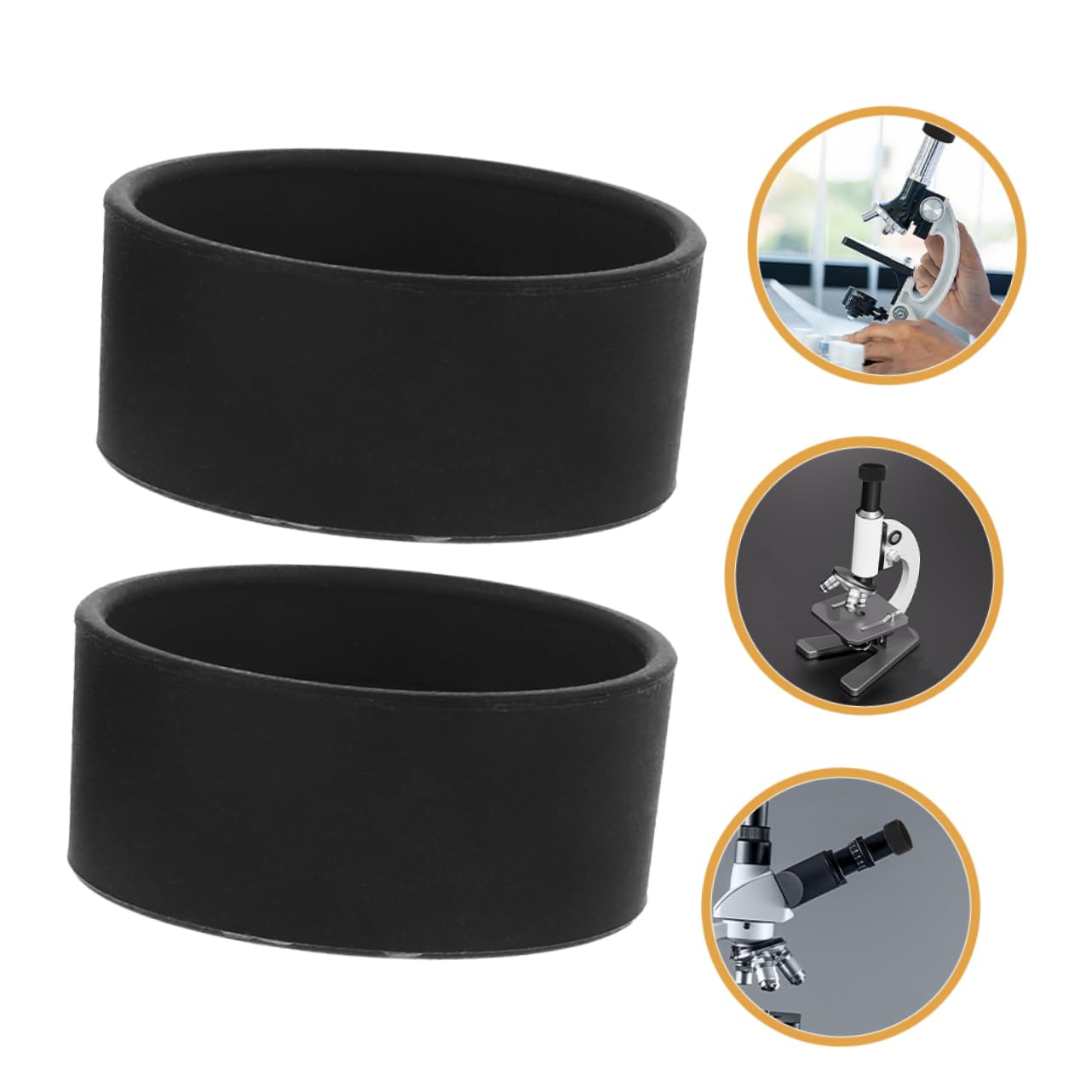 OSALADI Microscope Protective Covers 4pcs Rubber Eyepiece Guards Reusable Eyepiece Protectors