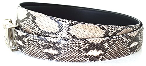 Men's Genuine Python Leather Belt 39 Natural White2