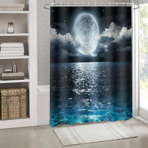 Rideau de douche imperméable tissu polyester 180x180cm vert noir