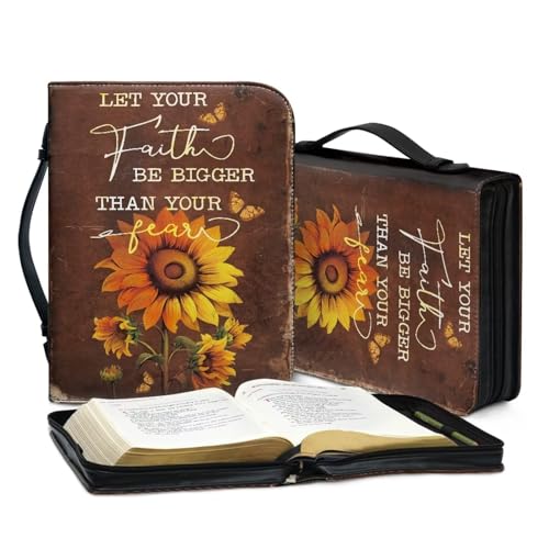 Psesaysky Sunflower Fall Women Bible Carrying Case - Multi-Purpose Bible Carrier - Lightweight Bible Cover for Woman - Large Size by Psesaysky - Used condition - Image 5