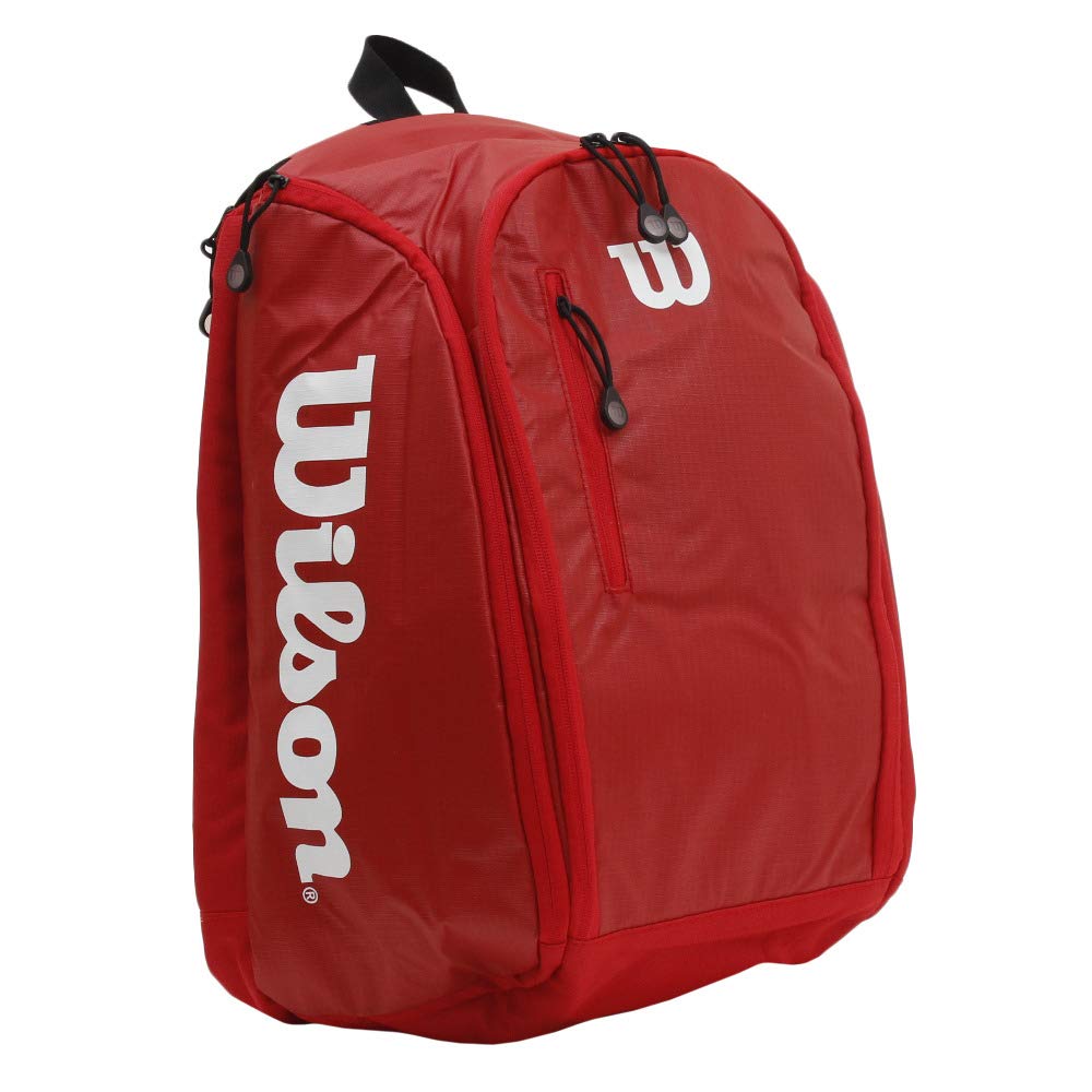 WILSON Super Tour 2025 Sac de sport de tennis Rouge/blanc Peut contenir jusqu'à 2 raquettes Taille S