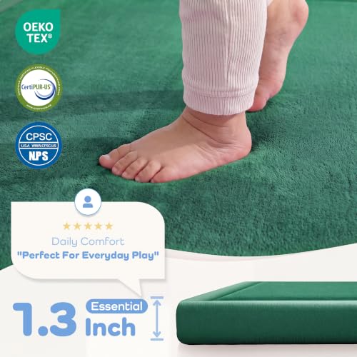 Image of 1.3 inch Thick Baby Play Mat for Floor,28x72 Bedside Rugs, Non-Slip