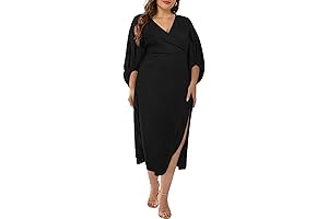 Women Plus Size Formal Dress with Sleeves