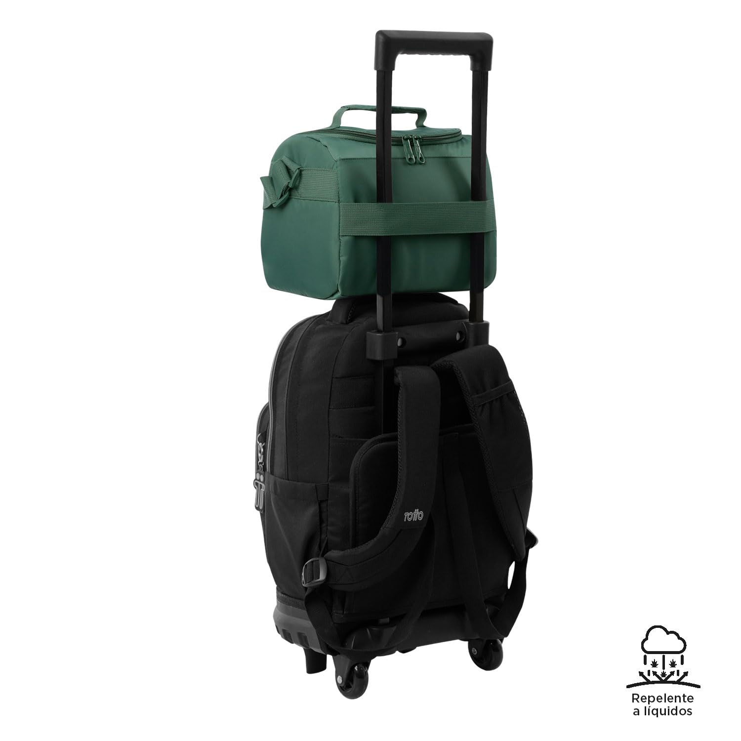 TOTTO - Bolsa Térmica Porta Alimentos 9 L, Modelo Tracer 2, Bolsa Comida Trabajo, Apertura 180º, Asa de Mano, Correa Ajustable, Pasador para Mochila con Ruedas, Fácil de Limpiar, Estampado Silver Pine