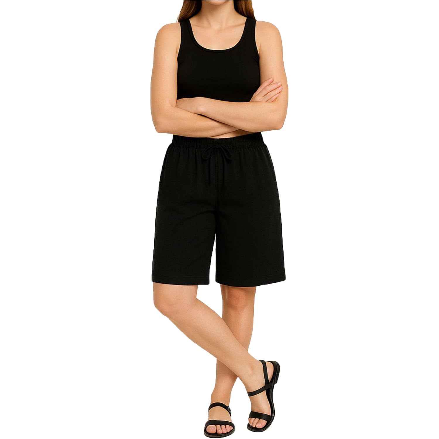 Womens Shorts Black 1Pack-image-48