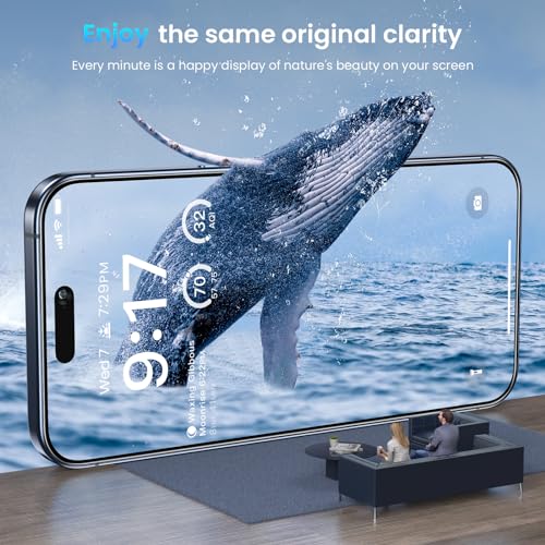 Image of Fotbor [3+3 Pack for iPhone 15 Pro Max Screen Protector with Camera Lens Protector, Tempered Glass Shatterproof Easy Installation Frame, HD Clear Full Coverage iPhone 15 Pro Max Accessories 6.7 Inch