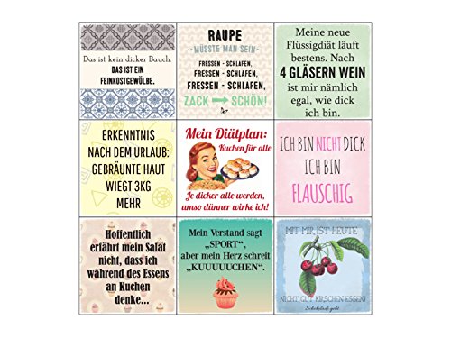 Interluxe MAGNETSET 9 Motive DIÄT Küche Kühlschrankmagnet Memoboard Shabby Interluxe MAGNETSET 9 Motive DIÄT Küche Kühlschrankmagnet Memoboard Shabby