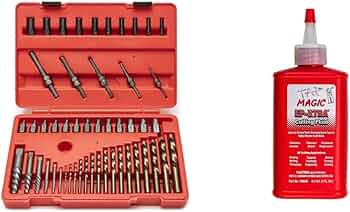 NEIKO 04202A Master Screw Extractor | 55 Pieces Broken Bolt Remover & Forney 20857 Tap Magic Industrial Pro Cutting Fluid, 4 oz
