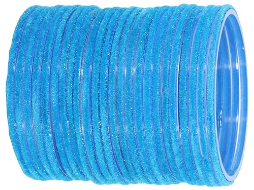 Image of NMII Glass Velvet Bangles Set For Women and Girls | Plain Glass Bangles | Velvet Chudi | Simple Bangles For Women | Stylish Glass Bangles- Set of 24