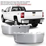 ACANII - For 2007-2013 Chevy silverado 1500 GMC Sierre 1500 Chrome Steel Rear Bumper End Cap...