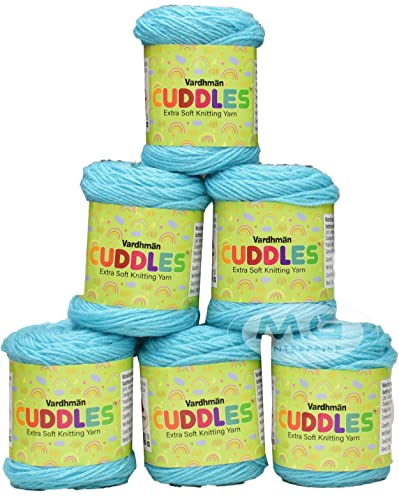 Image of Vard Hman 100% Acrylic Wool Sky 6 PC Baby Wool Ball Hand Knitting Wool /Art Craft Soft Fingering Crochet Hook Yarn-F Art-ADDC