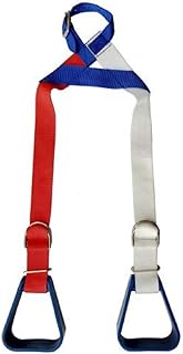 Showman Heavy Duty Red, White, and Blue Nylon Adjustable Buddy Stirrups