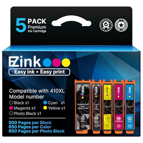 Remanufactured 410 Ink Cartridges Replacement for Epson 410 410XL...