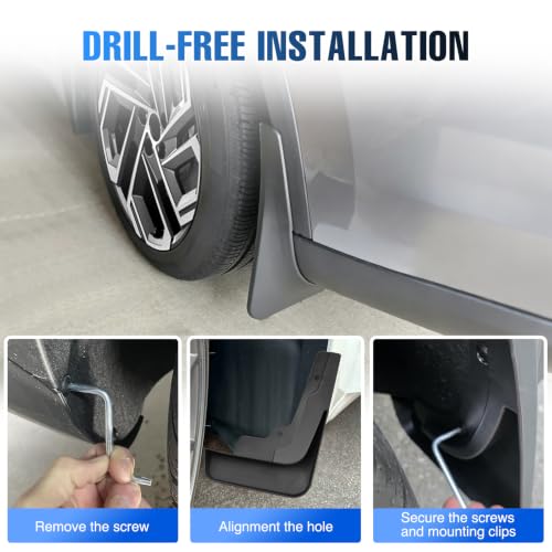 Image of Nilight Mud Flaps Splash Guards for Hyundai Tucson 2022-2026 | No Drilling Precision Fit, Heavy Duty All Weather Protection, Front & Rear Set