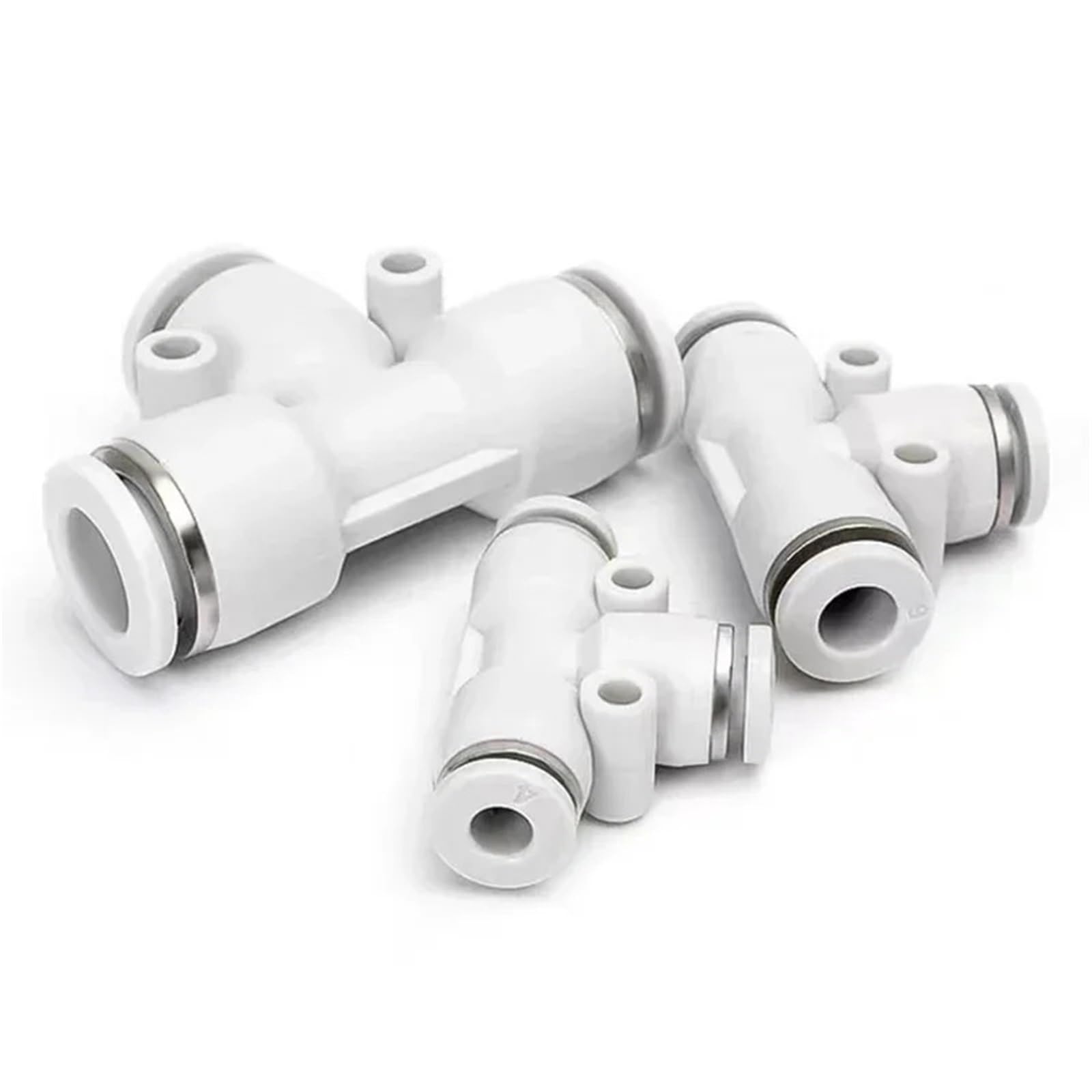 Connecteurs pneumatiques pour tuyau d'air en polyuréthane PY PE blanc joint pousser dans le tuyau 4/6/8/10/12 mm Connecteur à libération rapide (PZA, 8 mm)