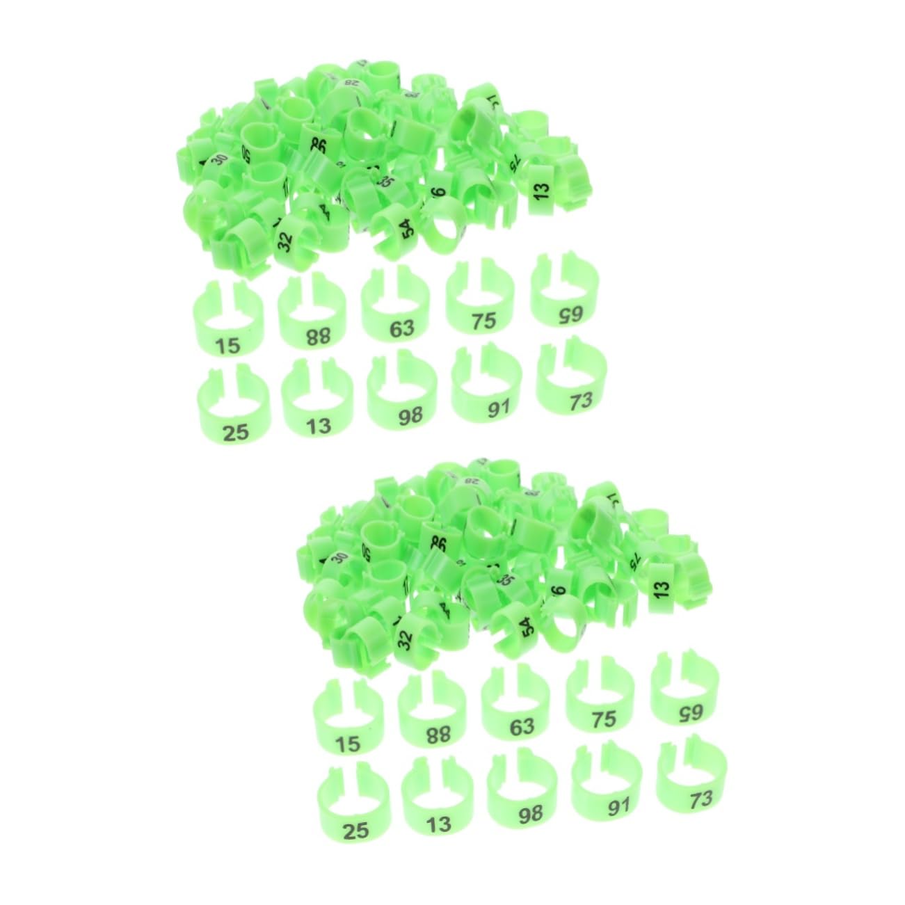anelli for piedi di uccelli, anelli for uccelli, 200 pezzi cavigliera for piccione Anello digitale for bambini for animali domestici Etichette in plastica Fasce for gambe for pulcini Anelli for piedi