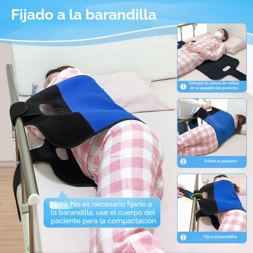 Cinturón de giro para pacientes en barandillas de cama de hogar 3