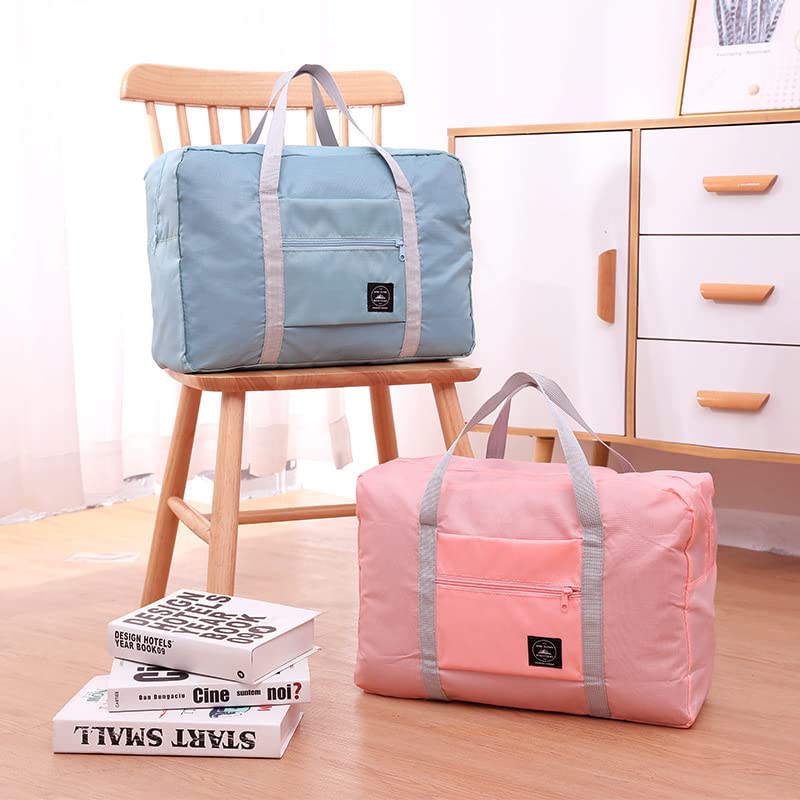 1PC Travel Foldable Duffle Bag Lightweight Compact Fold-Up Design for Carry-On, Weekend Travel, Gym and Daily Use, Pink2
