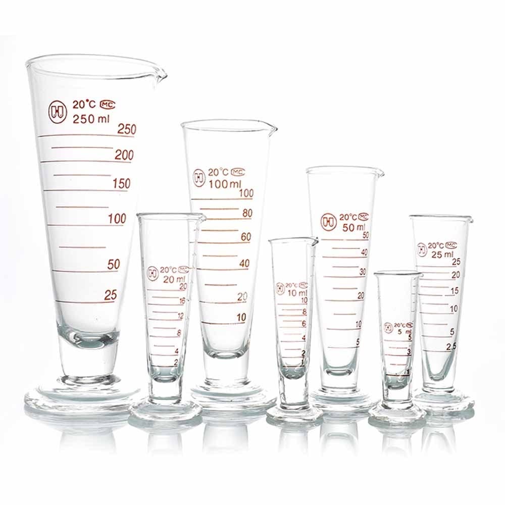 Labor-Messbecher, 1 Stück Weithalsglas, Konischer Becher, Flüssigkeitsspender, Zylinder, Experimentierwerkzeug For Die Schulwissenschaft, 5–2000 Ml (Color : 2000ML)