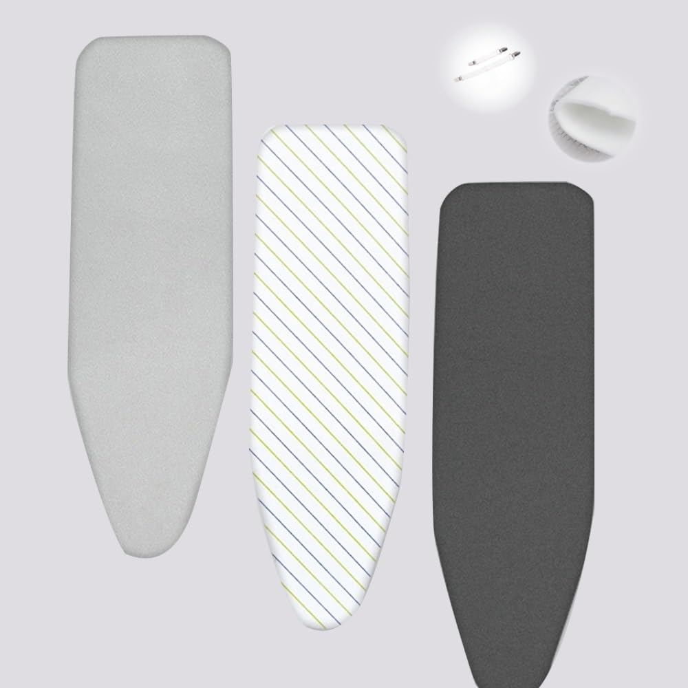 Housse de planche à repasser 35,5x109,2 cm en coton blanc lavable