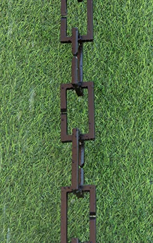 Rain chain rectangle noire 2,5 m KAM Home : kit d'installation complet anti-débordement - 5