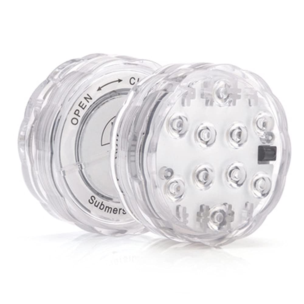 DEWUFAFA Submersible LED light with remote control, 4 pieces of waterproof underwater swimming pool light with suction cup battery control 16 color replacement lights, suitable for pond aquarium decor