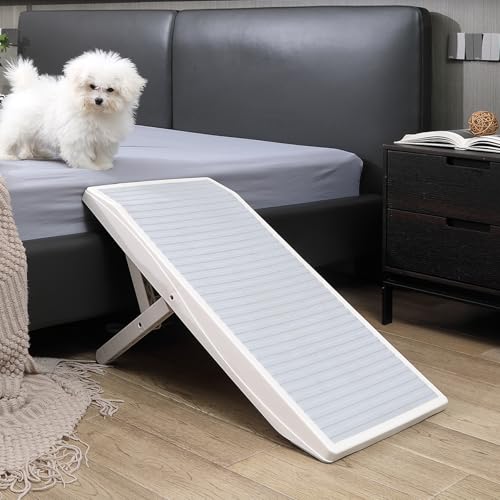 BAQTALE Adjustable Dog Ramp for Bed & Couch