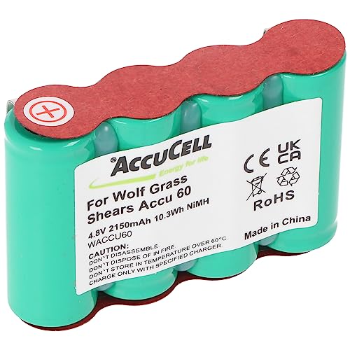 Batterie compatible avec les cisailles à gazon Wolf Accu 60, ACCU60, 4,8 V