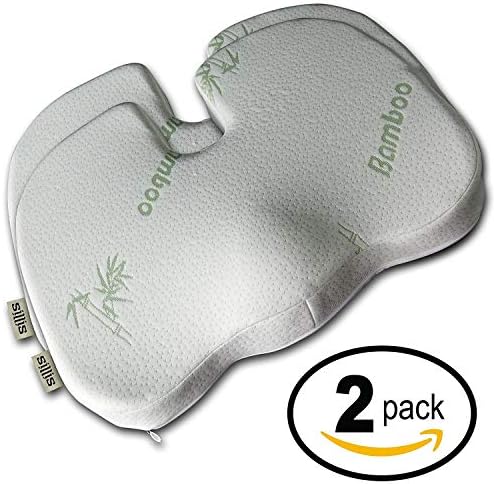 Sillis Seat Cushions, The 2 Pack Bundle Provides Extra Value on Our Best, Firm, Bamboo, Memory Foam Seat Cushion - Finally Sit Without Back Pain Instantly! Snap This Up Now and GET 2 Pillows