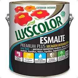 Tinta Esmalte Base Água 900ml Lukscolor - Cores (AZUL DEL REY BRILHANTE)